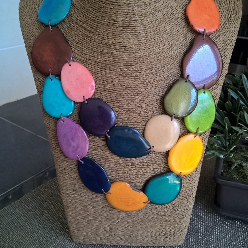 TAGUA SEED ARTISANAL MULTICOLOR NECKLACES
